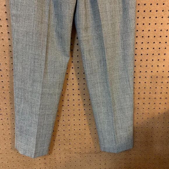 Harve Benard Trouser Pants Vintage Low Rise Wool Plaid 12 Preppy Academia FLAWED - Picture 6 of 8